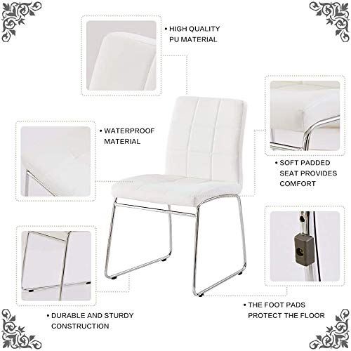 Dining Chairs Set of 6 �C Faux Leather Dining Room Chairs