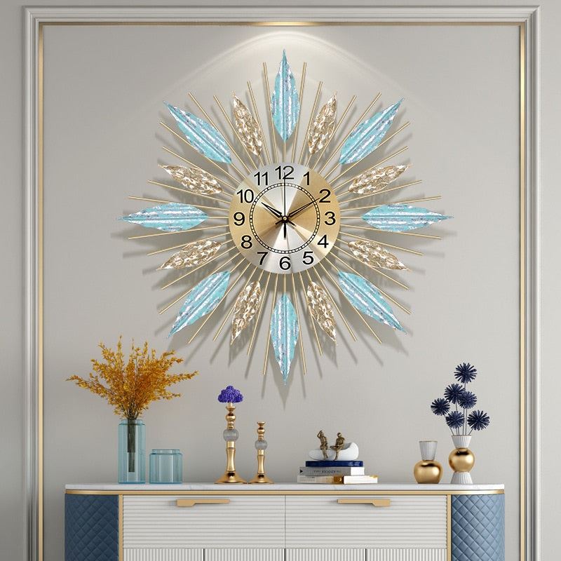 Luxury Large Wall Clocks Metal Modern Design Living Room Wall Clock