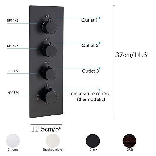 Body Spray Brass Faucet Combo Set, Large Flow, Can Use All Functions