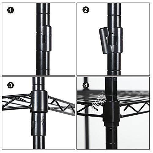 Heavy Duty Rolling Clothes Rack with Hanger Bar Contains 10 s hooks