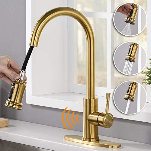 AMAZING FORCE Touchless Kitchen Faucet with 3 Modes Pull Down Sprayer