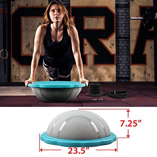 Yes4All Premium Half Ball Balance Trainer/Half Balance Ball Trainer – Gray/Teal)