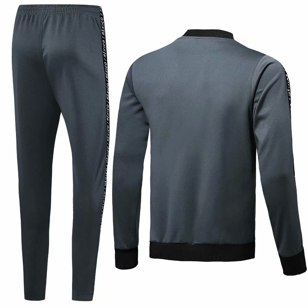 2019-2020 Mexico Grey Braid Jacket Tracksuit