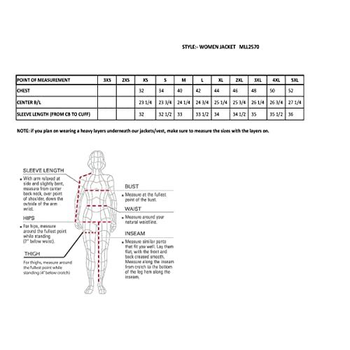 Milwaukee Leather MLL2570 Ladies Phoenix Embroidered Black Leather MC Jacket �?4X-Large