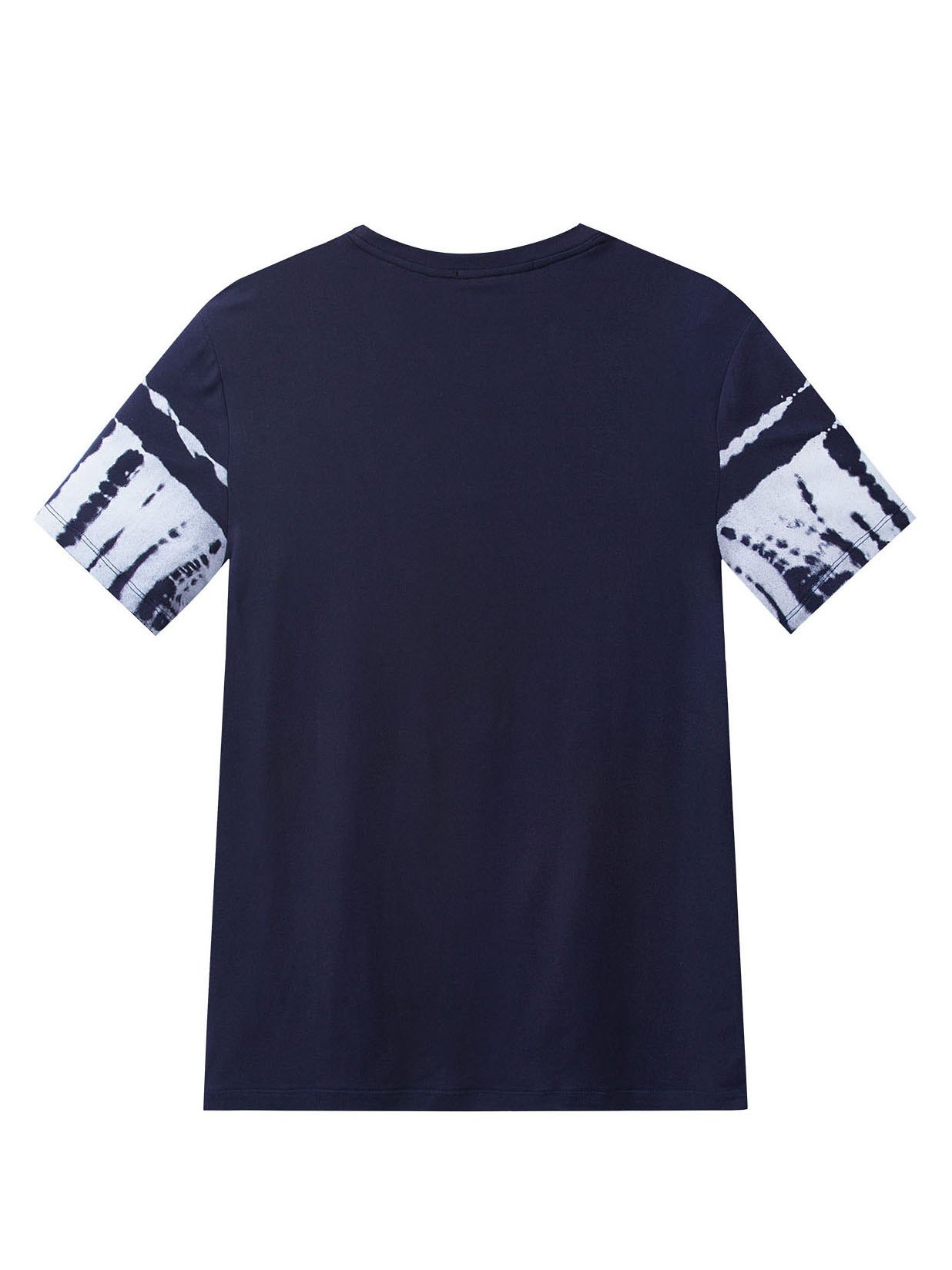 Men's Tie Dye Round Collar Cotton Tee