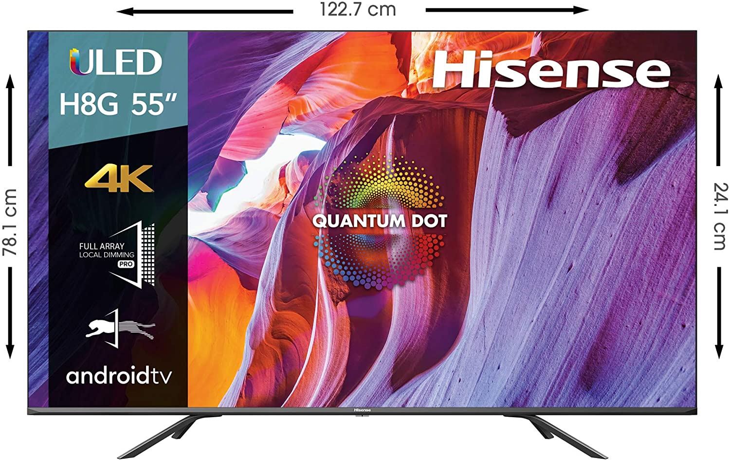 Hisense 55-Inch Class H8 Quantum Series Android 4K ULED Smart TV