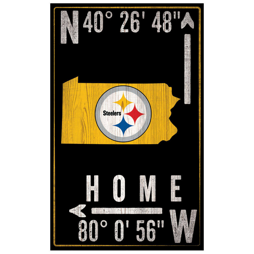 Pittsburgh Steelers 11x22 x 19x22 Coordinate Sign