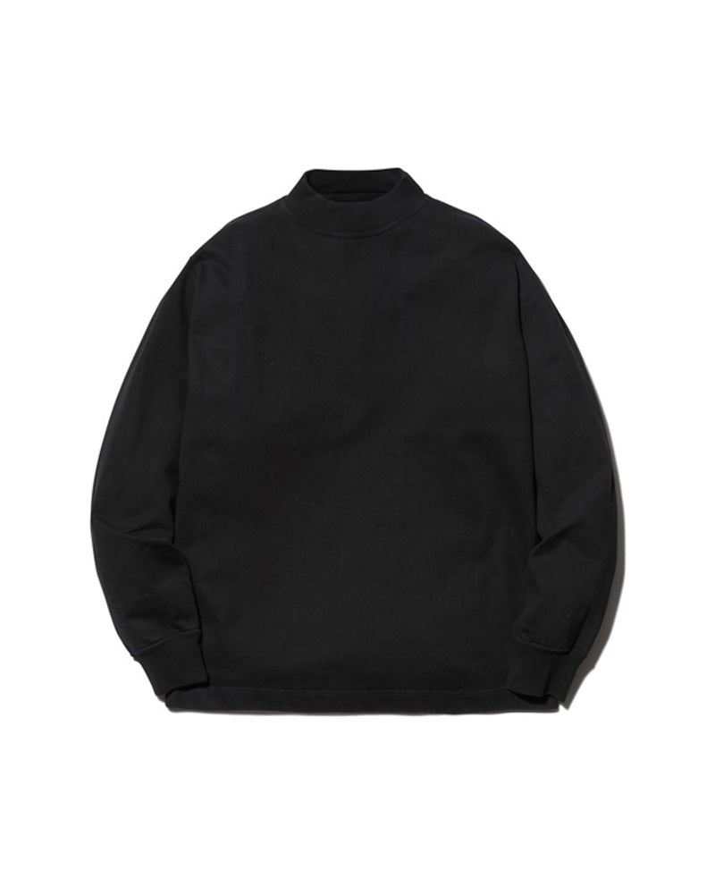 Heavy Cotton Garment Dyed Long Sleeve Mockneck