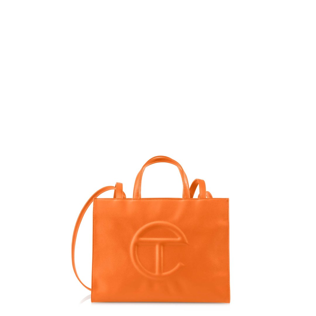 Medium Orange Shopping Bag