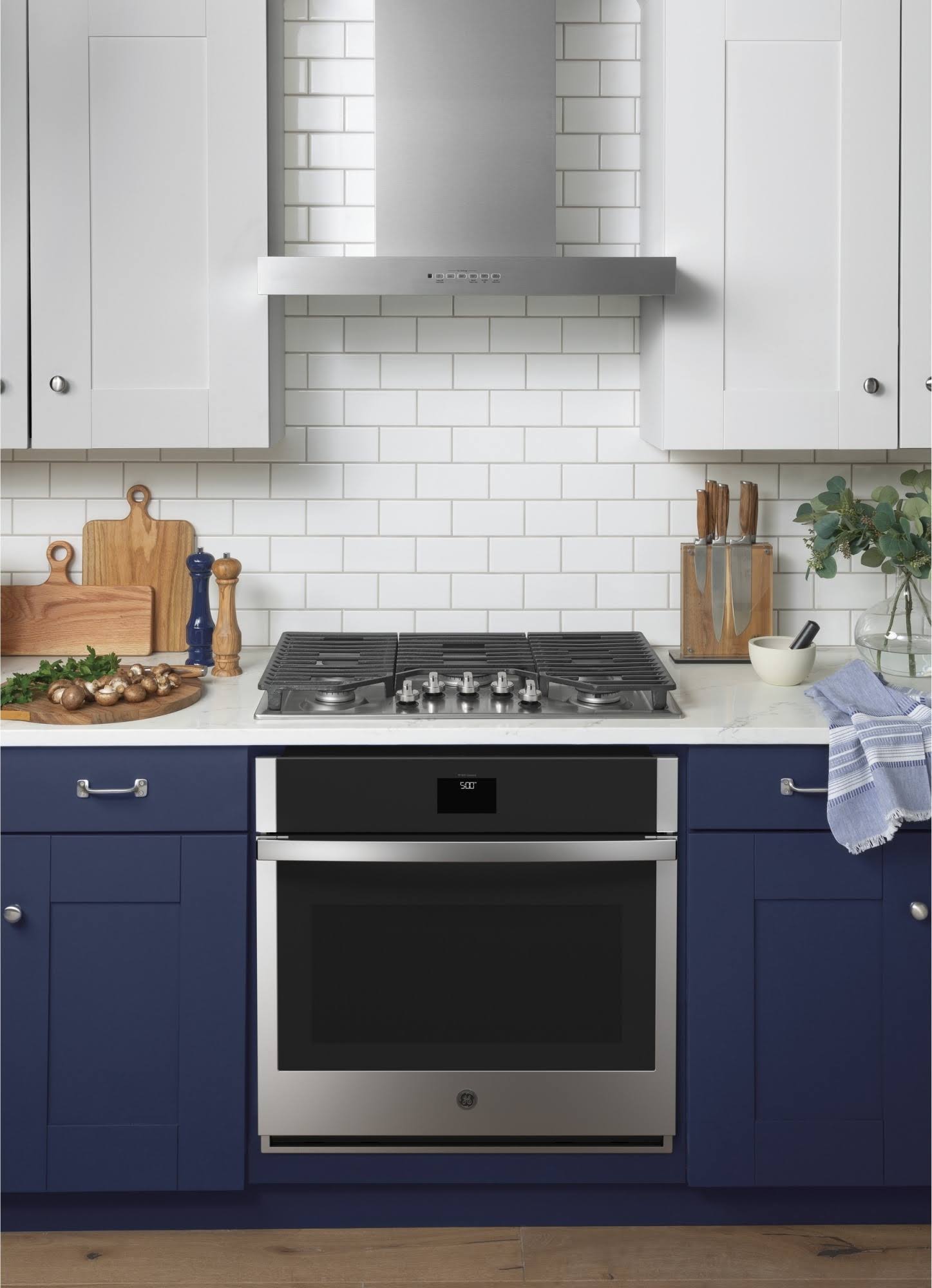 GE 30x22 Stainless Steel Designer Wall Mount Hood