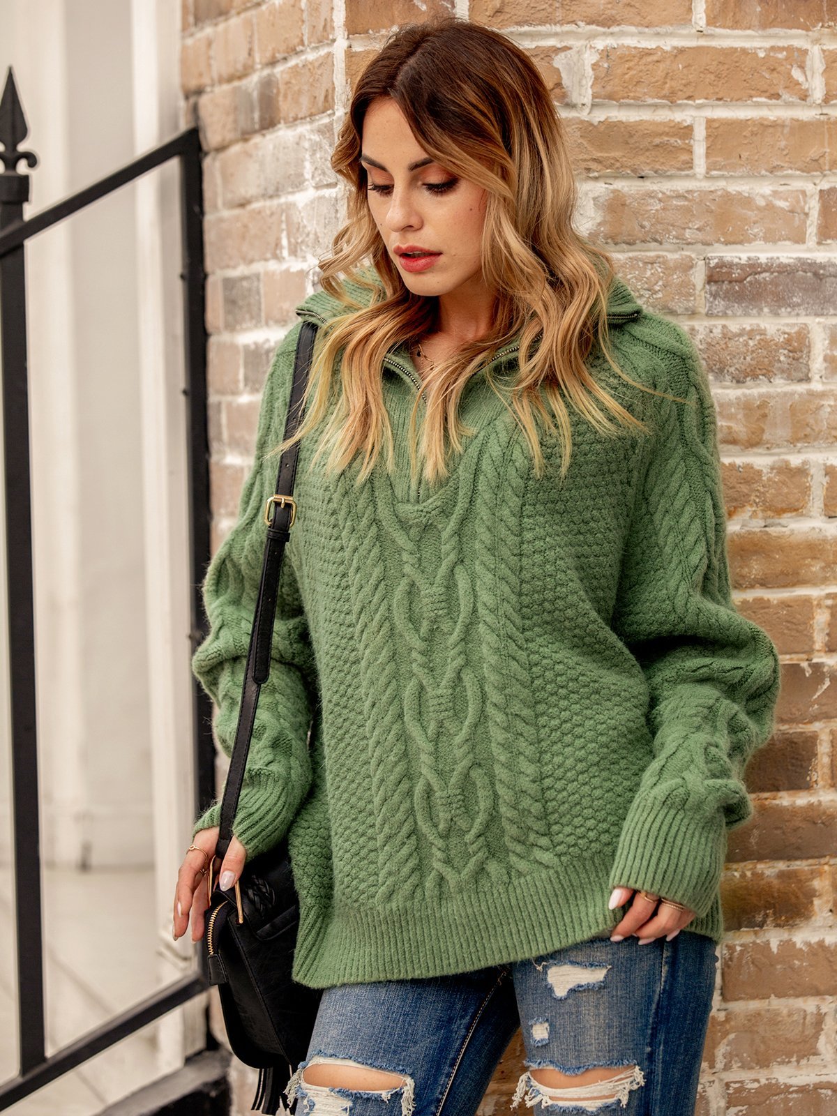 Women Long Sleeve Turtleneck Sweater