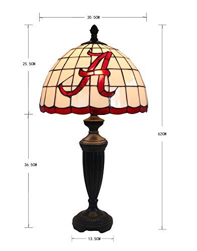 NCAA Style Stained Glass Table Lamp with 24.8 Inch Height