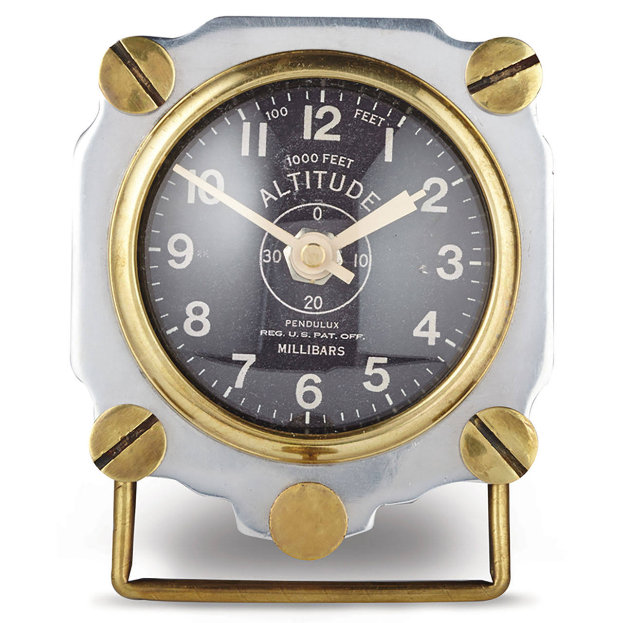 Pendulux Altimeter Table Clock - Aluminum