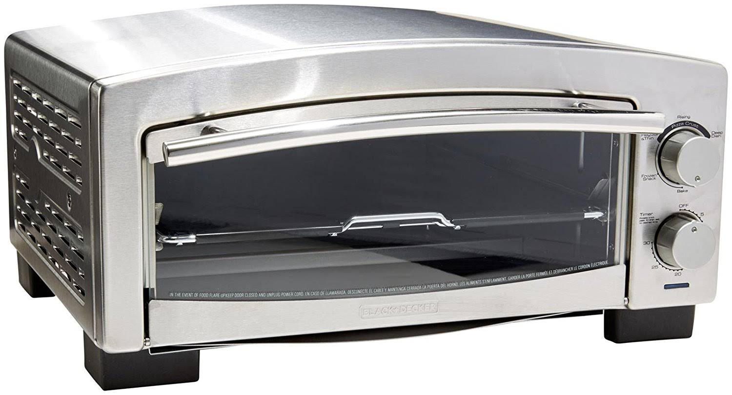 BLACK+DECKER P300S Steel Pizza Oven - 1575W - Silver