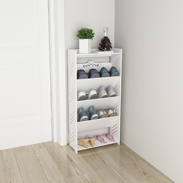 New style home simple mini small shoe rack narrow doorway super thin shoe ark