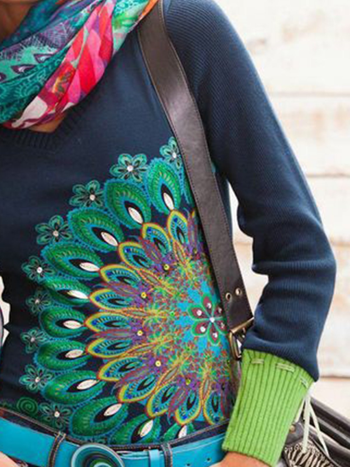 Long Sleeve Casual Printed  Shirts & Tops