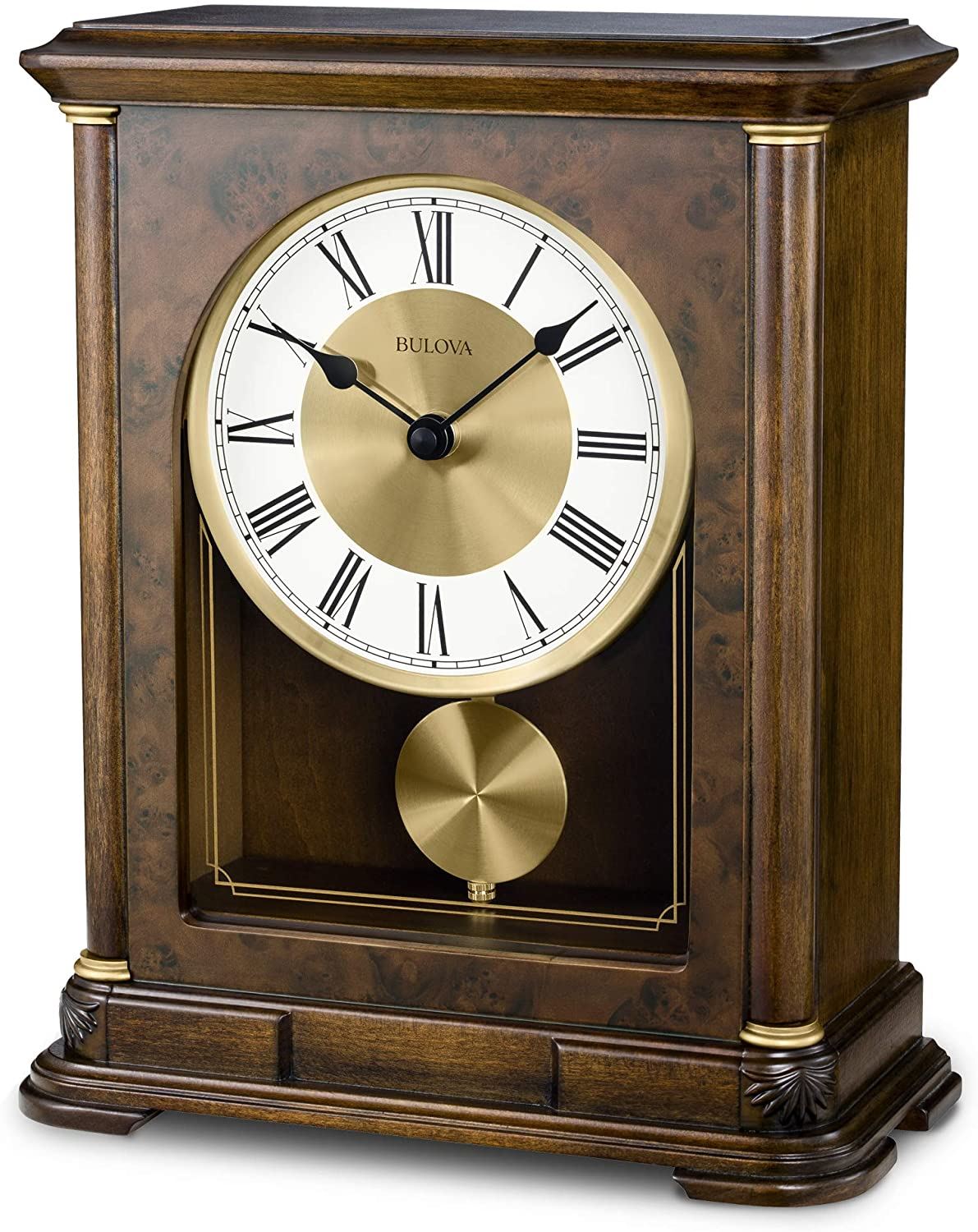 B1860 Vanderbilt Mantel Clock/Warm Walnut