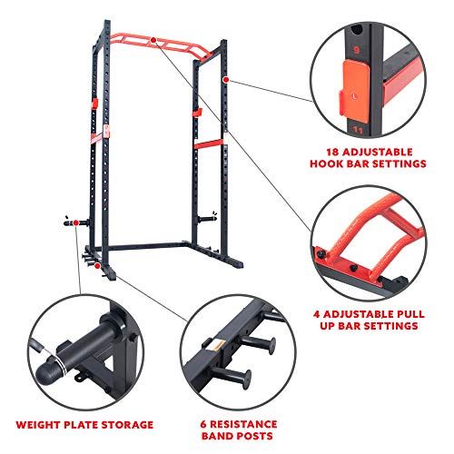 Sunny Health & Fitness Power Zone Strength Rack Power Cage