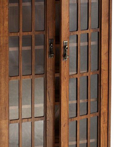 Window Pane Media Cabinet – Oak