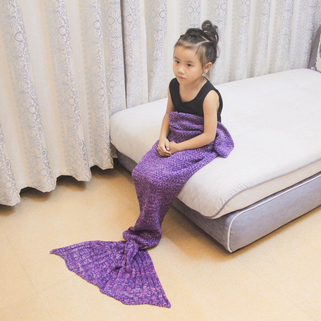 Mermaid blanket knitting Girl Blanket air conditioning sofa