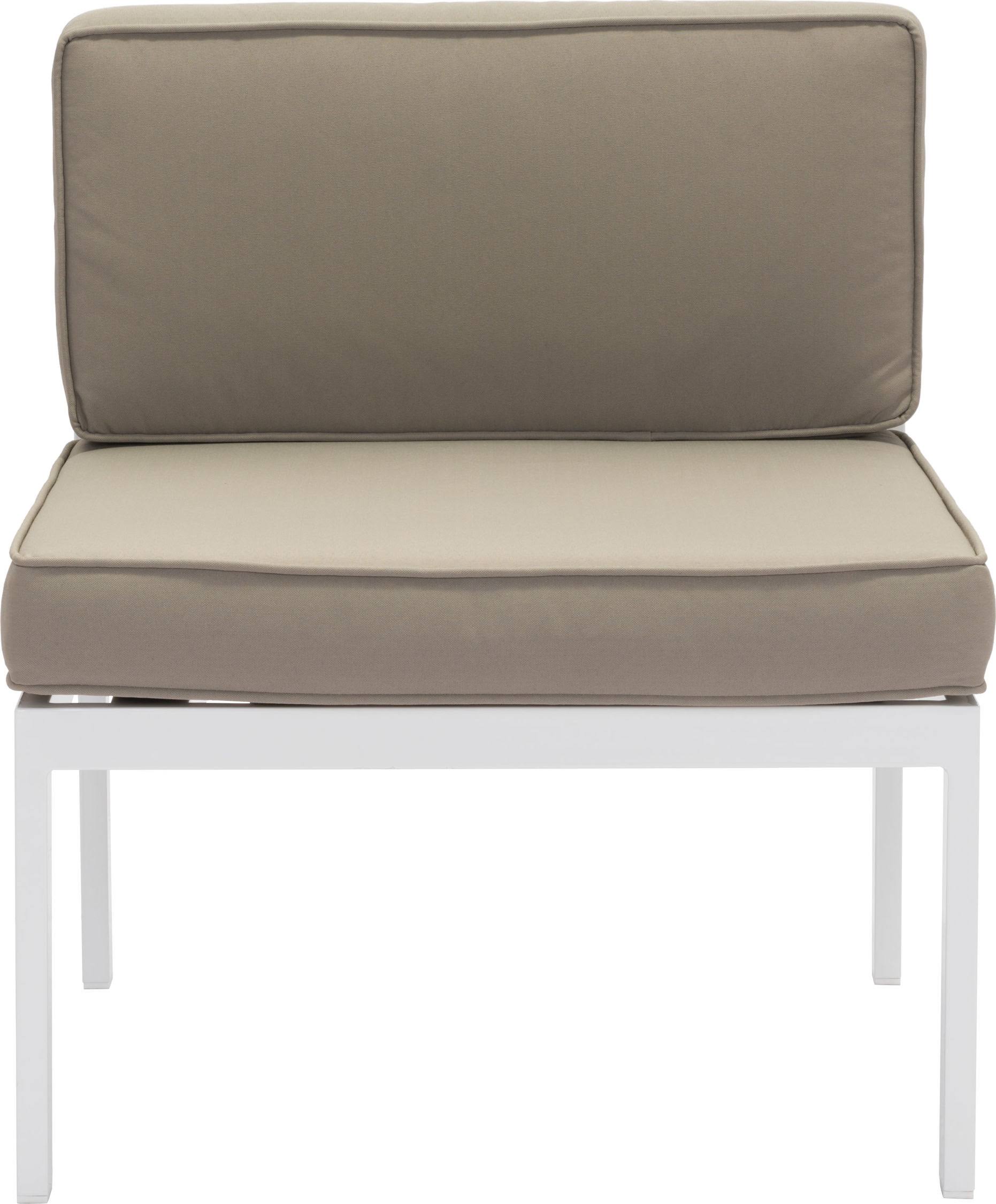 Zuo Golden Beach Middle Chair (Set of 2), White Taupe