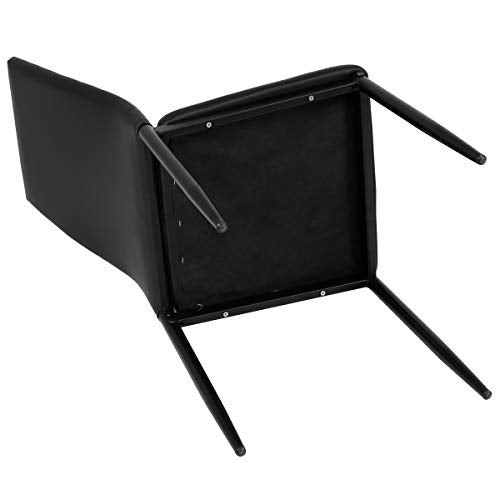 Set of 6 Dining Chairs, High Back Dining Room Chairs w/Steel Frame