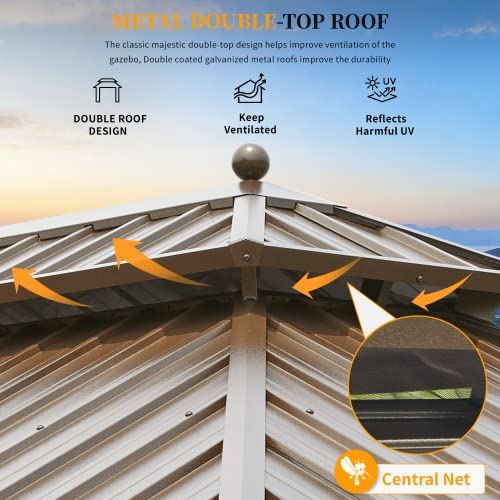 10�� X 13�� Hardtop Gazebo Galvanized Steel