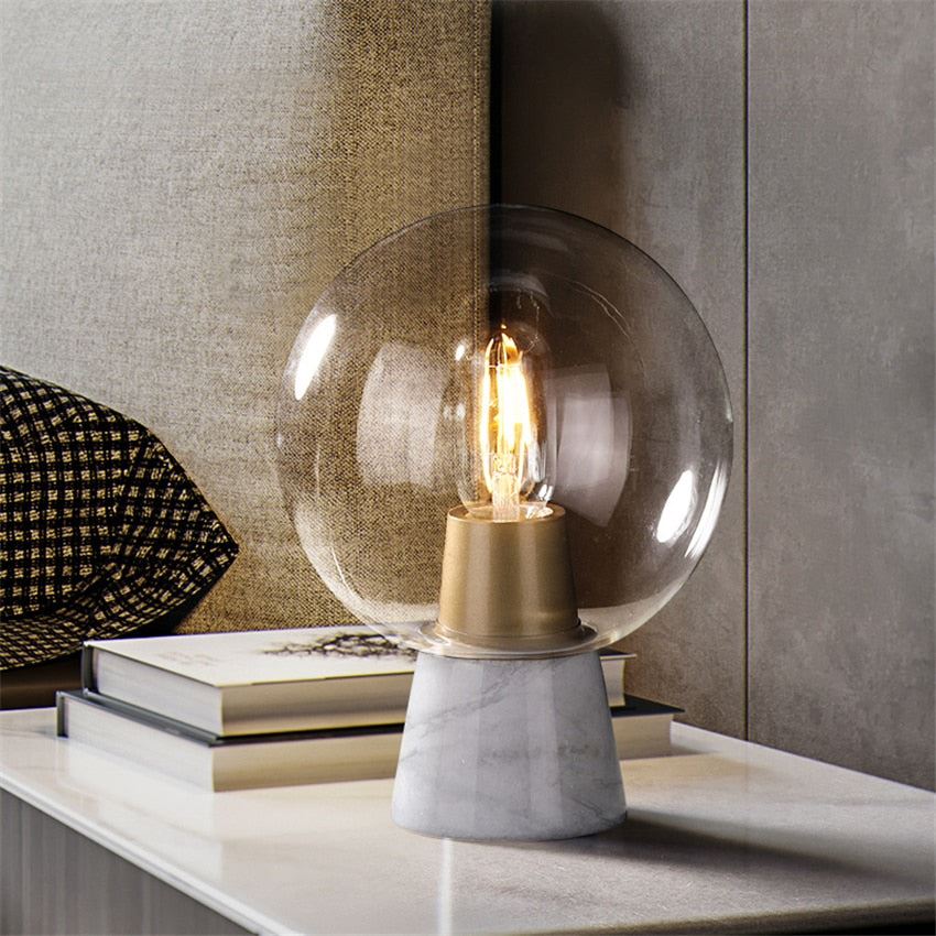 Edison Bulb Ball Table Lamps Bedroom Bedside Living Room Set Up Decorative Table Lights
