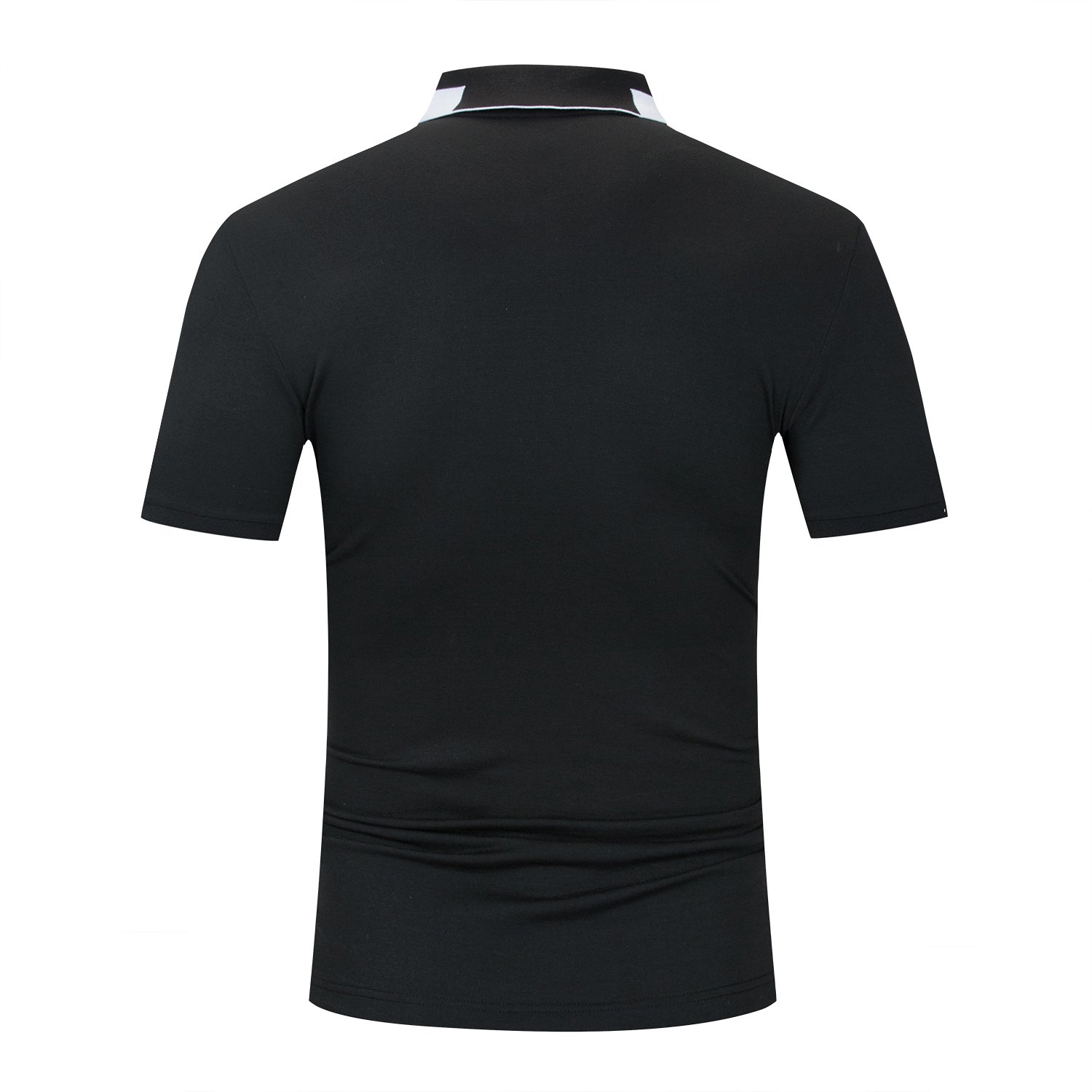 Men's Bird Embroidery Colorblock Collar Polo Shirt