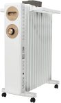 13 Fin 2.2KW Oil Filled Radiator, Portable Electric Silent Space Heater with Drying Rack, Thermostat, 3 Heat Settings, Safety Tip-Over & Overheating, Energy Saving, Ideal for Office And Home