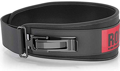 RockTape PowerGlide Weight Lifting Belt, Easily Adjust Lower Back Support- Black | Small