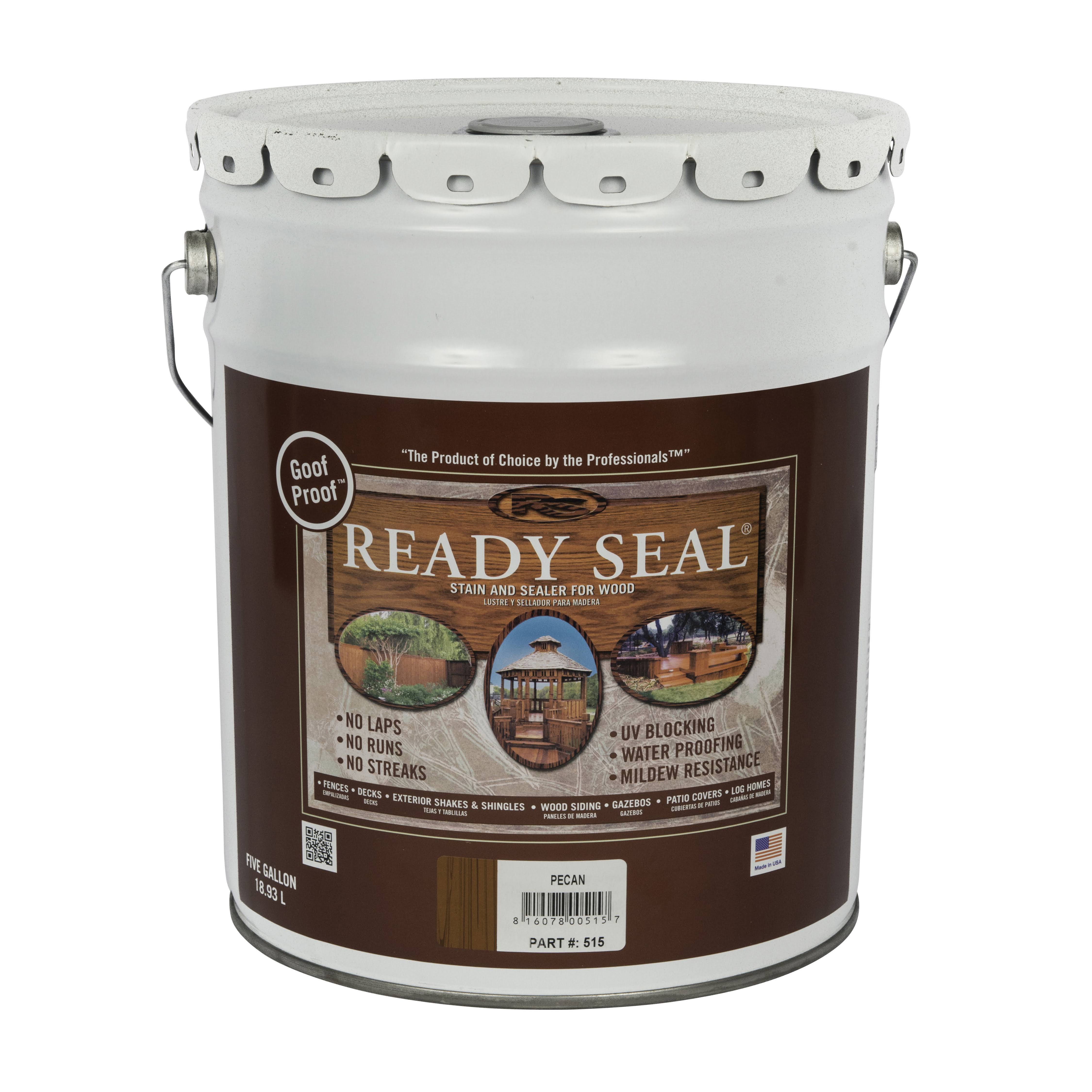 Ready Seal 515 Pecan Exterior Wood Stain and Sealer, 5 Gallon