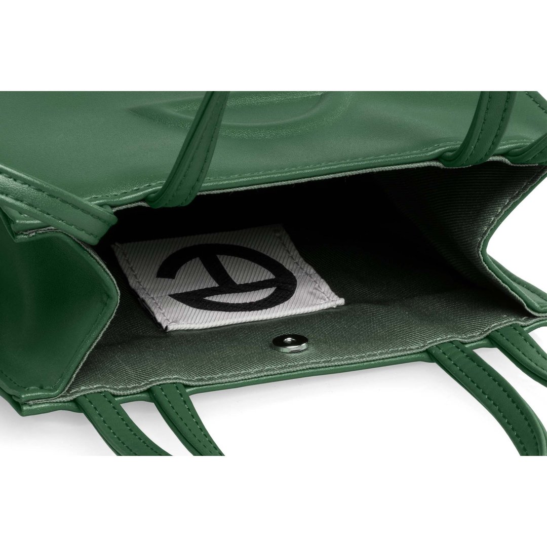 Small Dark Olive Shopping Bag