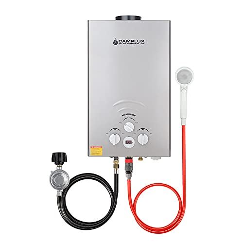 Camplux Portable Water Heater Propane 2.11 GPM On Demand Tankless Gas