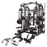MiM USA Hercules 1001, Commercial Smith, Functional Trainer, Power Cage, Leg Press, Dip Chin, Jammer Arms, Adj. Black
