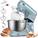 Kitchen Electric Mixer with Stainless Steel Bowl, Dough Hook, Whisk, Beater