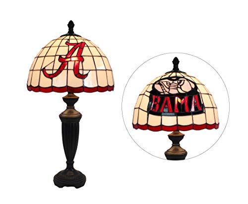 NCAA Style Stained Glass Table Lamp with 24.8 Inch Height