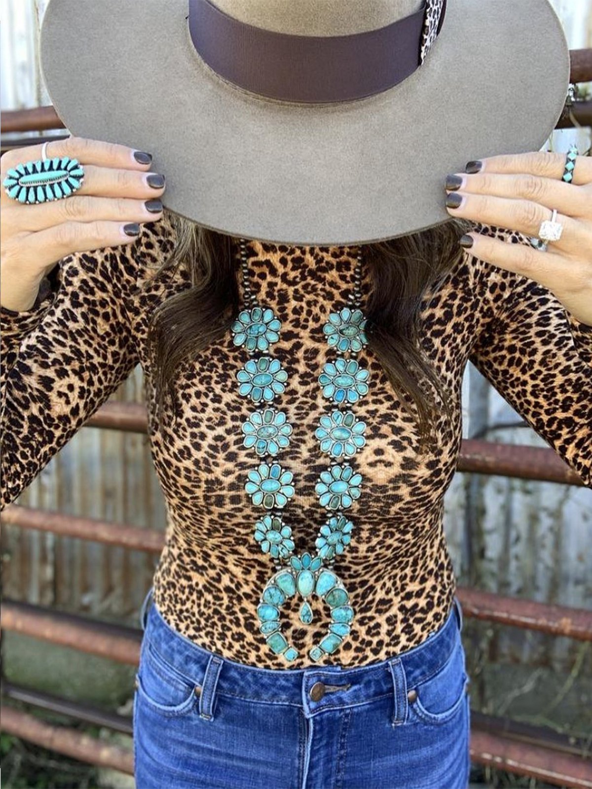 Leopard Jersey Casual Shirts & Tops