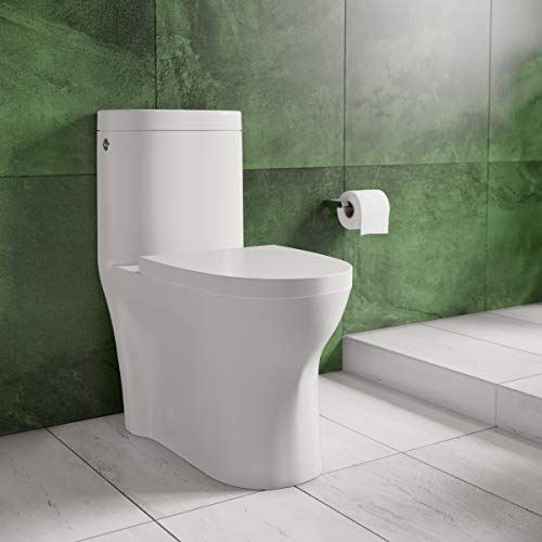 Well Made Forever SM-1T263 Monaco Touchless Toilet, Glossy White