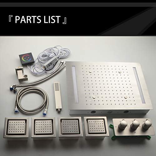 Ceil Mounted 14 X 20 Inch Rectangular Atomizing Rain Shower Head Faucet