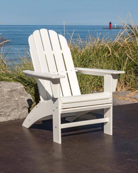 POLYWOOD Vineyard Curveback Adirondack Chair (Teak)