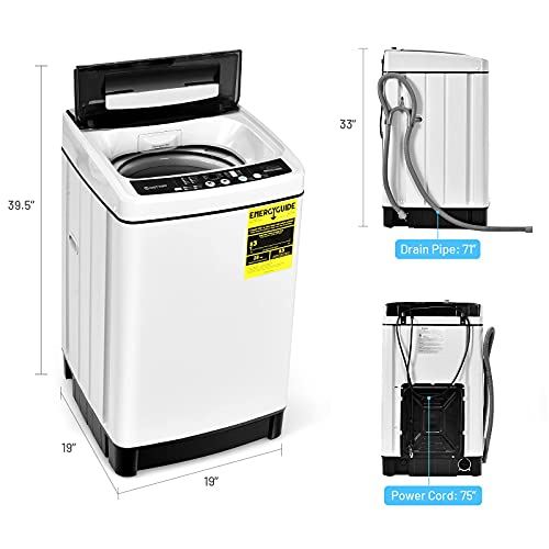 Machine, 11Lbs Capacity Full-automatic Washer with 8 Wash Programs