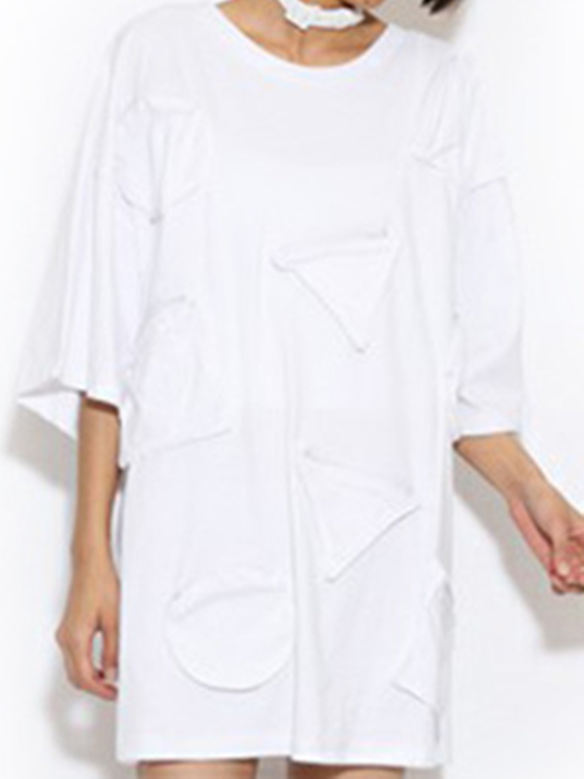 Half Sleeve Casual Geometric Shift Shirts & Tops