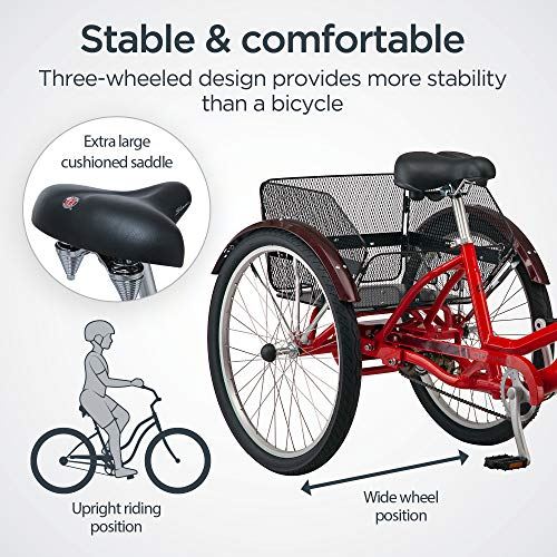 Adult Trike, Three Wheel Cruiser Bike, 1-Speed, 26-Inch Wheels