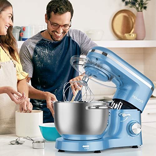 660W Electric Kitchen Food Mixer With 6.55 Quart Stainless Steel Bowl