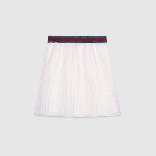 Children's iridescent plissé skirt