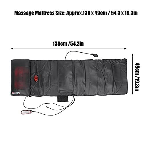 Vibration Full Body Heating Massage Mat w/ 9 Modes and Waist Warm Compress