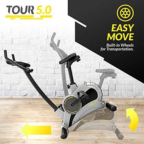 Bluefin Fitness TOUR 5.0 Exercise Bike | Home Gym Equipment | Exercise Machine | Kinomap | Live Video Streaming- Black