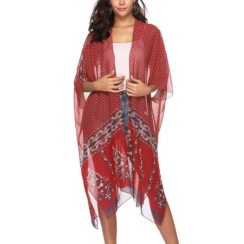 Casual Loose Sunscreen Printing Cardigan