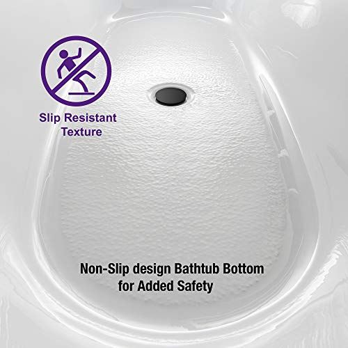 Soaking Bathtub with White, Drain and Overflow inMatte, BTA15